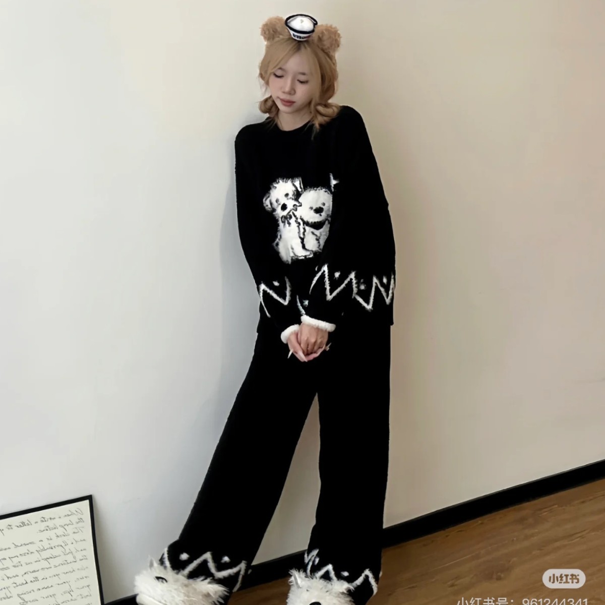 桑之绸半边绒睡衣/家居服套装