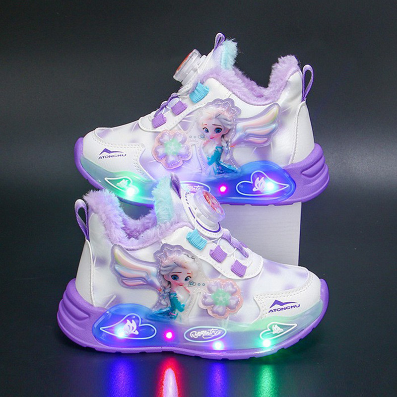3秋冬款4儿童鞋子带灯5发光加绒女童运动鞋女宝女孩夹棉鞋公主2岁,童鞋/婴儿鞋/亲子鞋,运动鞋,淘宝优惠券,粉丝福利购,淘宝优惠卷