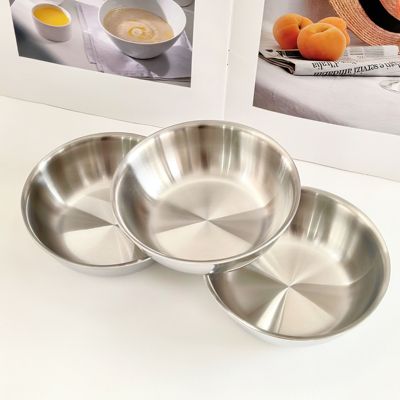 维乐仕316不锈钢盆子三层钢加厚盘子调味碟餐盘小盆子可加热12cm