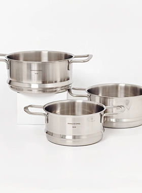 18/10不锈钢蒸笼蒸屉双耳蒸格汤锅蒸锅带把手16/18/20/30/32cm