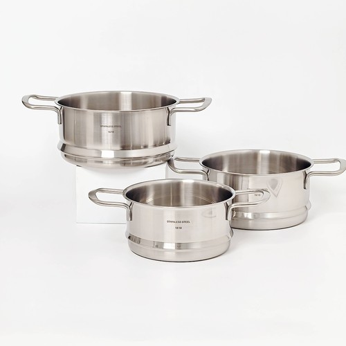 18/10不锈钢双耳蒸格带手柄把手