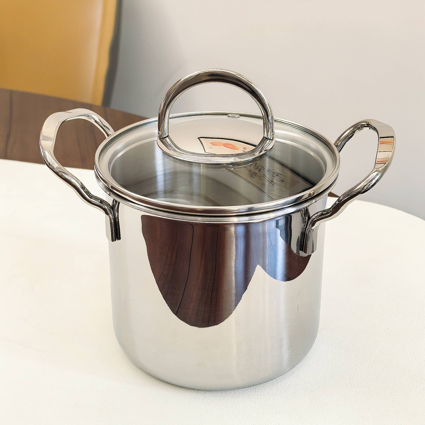 精致18/10不锈钢1-2人小奶锅煮粥面卤肉钵钵鸡关东煮油炸锅14cm