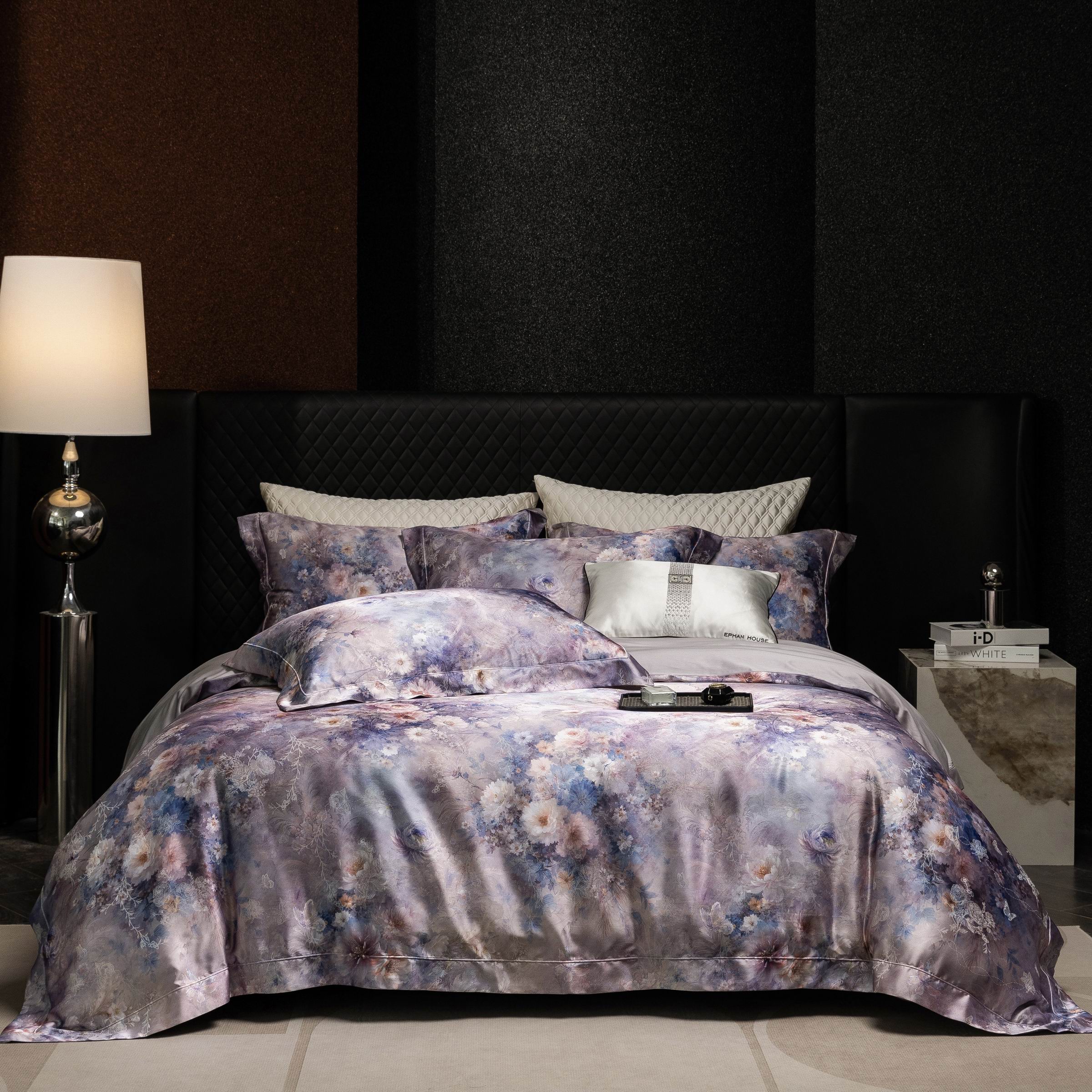 高档田园花卉少女臻丝缎提花数码印花天丝棉四件套亲肤舒适柔软