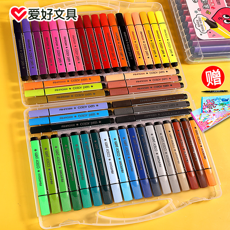 	thiết bị văn phòng rẻ Sở thích bút màu nước 48 màu Bút màu trẻ em 24 màu có thể giặt được đầu dày sơn con dấu Bộ bút màu graffiti cọ vẽ tranh 48 màu an toàn mẫu giáo học sinh tiểu học hai đầu nghệ thuật chuyên nghiệp bán buôn 	giá thiết bị văn phòng phẩm	 phụ kiện văn phòng