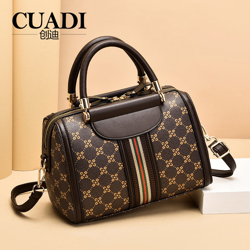 CUADI/创迪大容量女包手提包时尚枕头包百搭波士顿包单肩斜挎大包