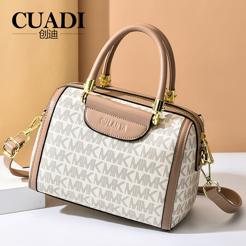 创迪大容量高级感洋气波士顿包女士枕头包2021新款百搭单肩斜挎包