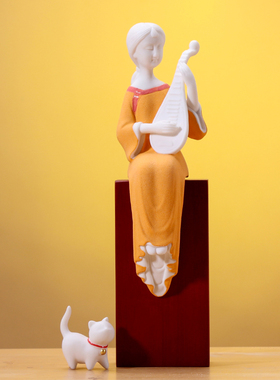 仕女中式人物家居摆件陶瓷玄关