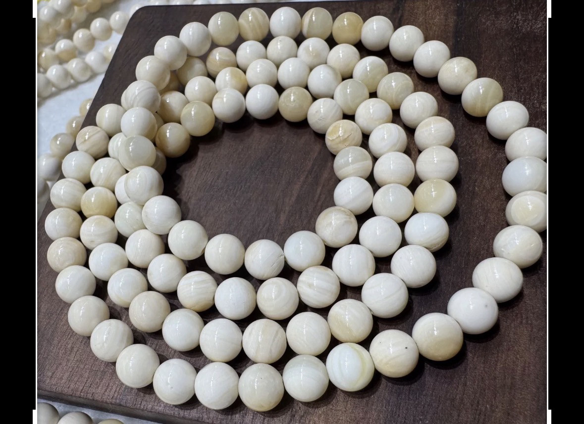 木纹色 6mm 108  手链 海洋有机宝石佛家七宝