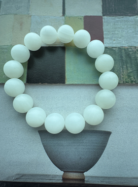 素 天然有机宝石佛家七宝12mm圆珠手串