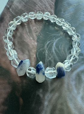 小隐 蓝线水晶手串