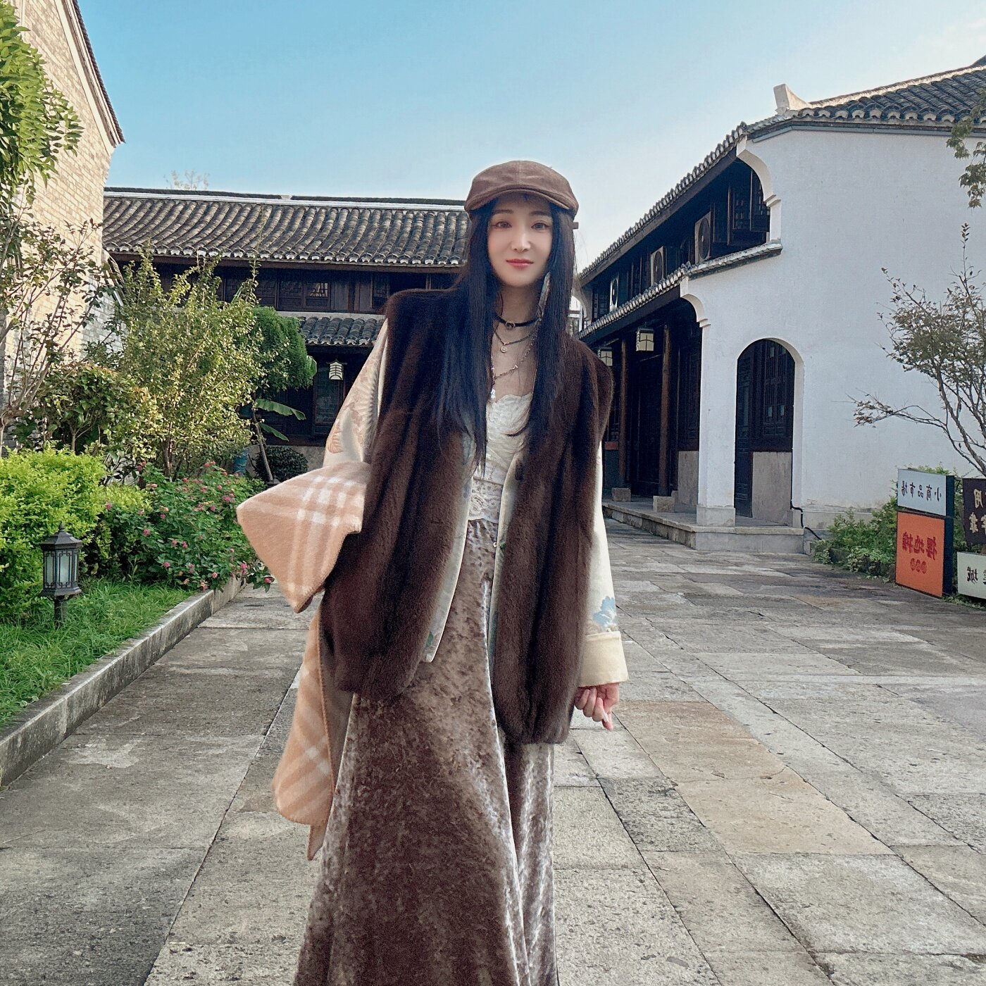 CIWEN FUR 中古极简 紫标级小母貂V领水貂皮草马甲女外套