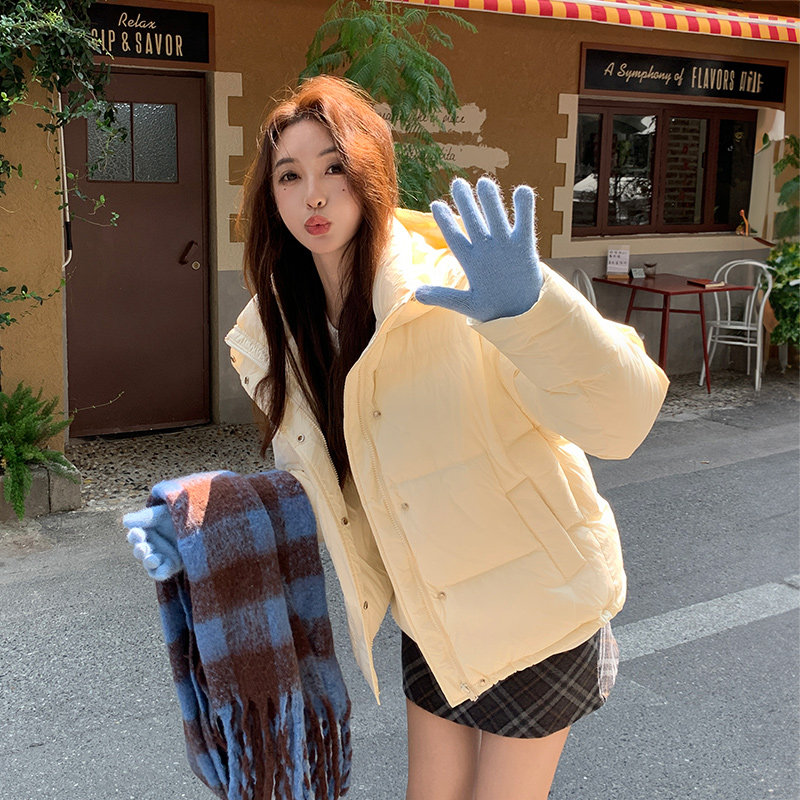 短款羽绒服小个子连帽