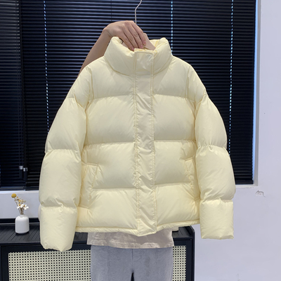 小个子短款立领加厚面包服羽绒服
