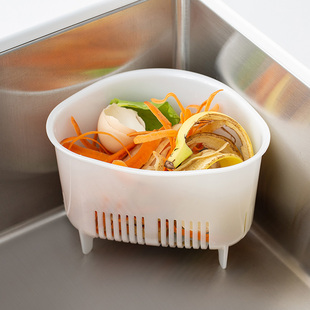 inomata日本进口厨房水槽沥水架水池三角剩菜架筐菜渣篓沥水过滤