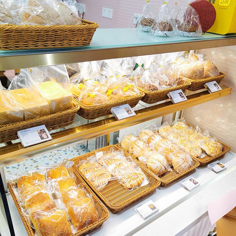 方形仿藤编面包筐超市蛋糕点心篮图片