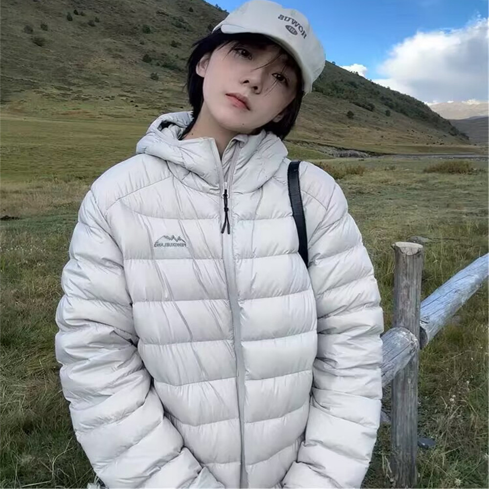 连帽加厚小个子排骨羽绒服女冬季