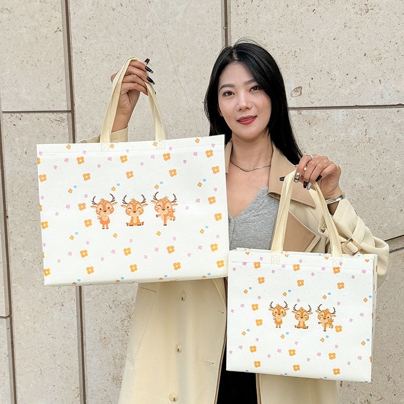 童装服装店手提袋无纺布礼品可爱卡通礼袋定制购物袋大号袋子衣服
