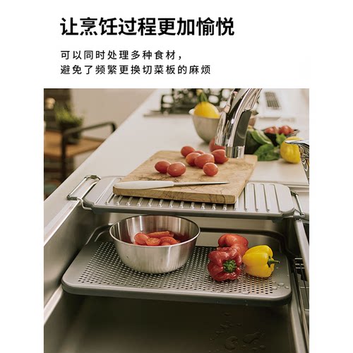 日本骊住lixil原装进口机能型3D不锈钢W多功能水槽