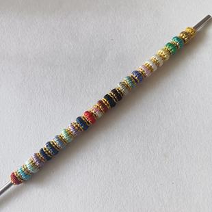 4mm结绳用平结线圈璎珞圈手工diy饰品手链固定圈金线银线圈