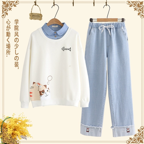 Весенняя толстовка для школьников, комплект, куртка, подходит для подростков, оверсайз