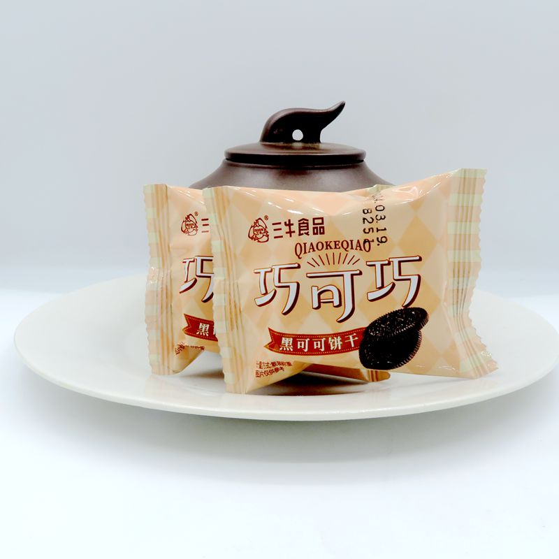 上海三牛巧可巧黑可可饼干酥性饼干微苦独立包装 休闲零食点心