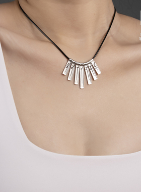 勒勒尔925银简约女个性项链