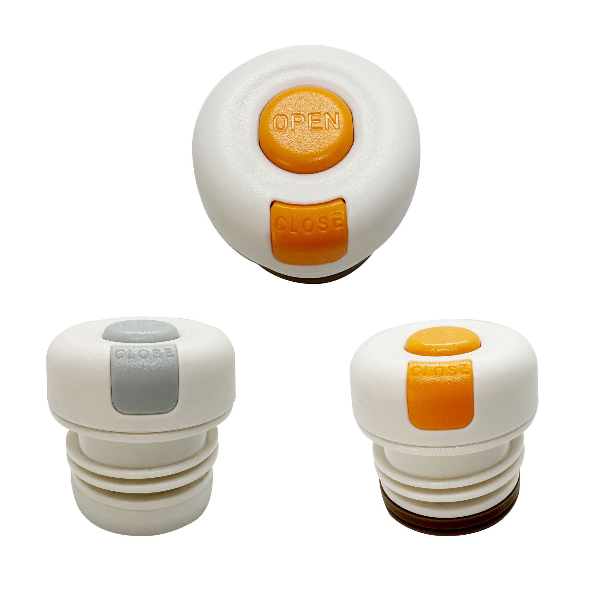 BJ21保温杯盖橙色按钮内盖塑料配件保温内螺纹盖子保温壶弹跳直饮,餐饮具,防漏杯盖,淘宝优惠券,粉丝福利购,淘宝优惠卷