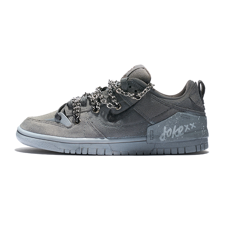 熊猫恶作剧 nike dunk low愚人节哥特风定制双鞋带做旧运动休闲鞋