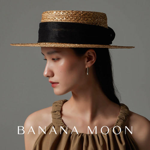 bananamoon平顶草帽日常田园女