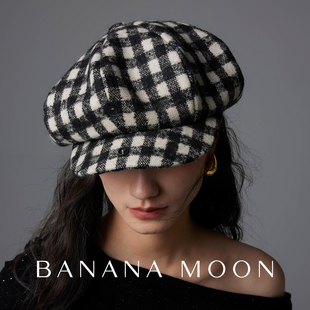 苏格兰粗花呢格子报童帽大廓形显脸小八片帽子 经典 69年代经典 VTG