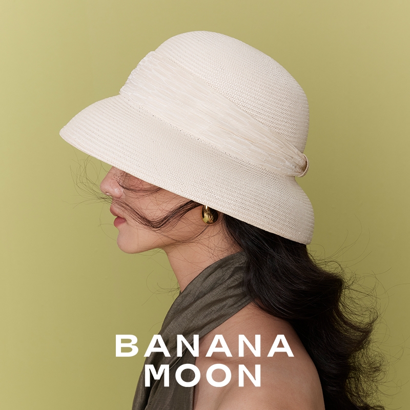 90s巴黎漫步贵族精row风赫本氛围内扣日本巴拿马遮阳帽轻薄草帽