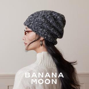 意式老钱范_双层加厚大肚夹花冷帽浣熊绒澳毛混纺轻柔针织套头帽