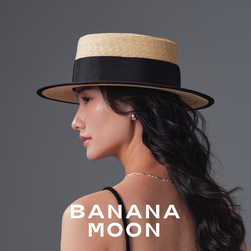 经典B败时髦人细麦秆平沿草帽撞色包边超好戴极轻透气百搭草编帽