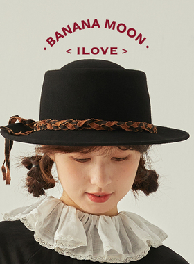 原创设计 经典porkpie羊毛礼帽秋冬显脸小宽檐文艺复古毛呢毡帽