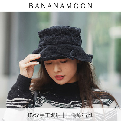 秋冬女黑色日系韩版潮盆帽渔夫帽