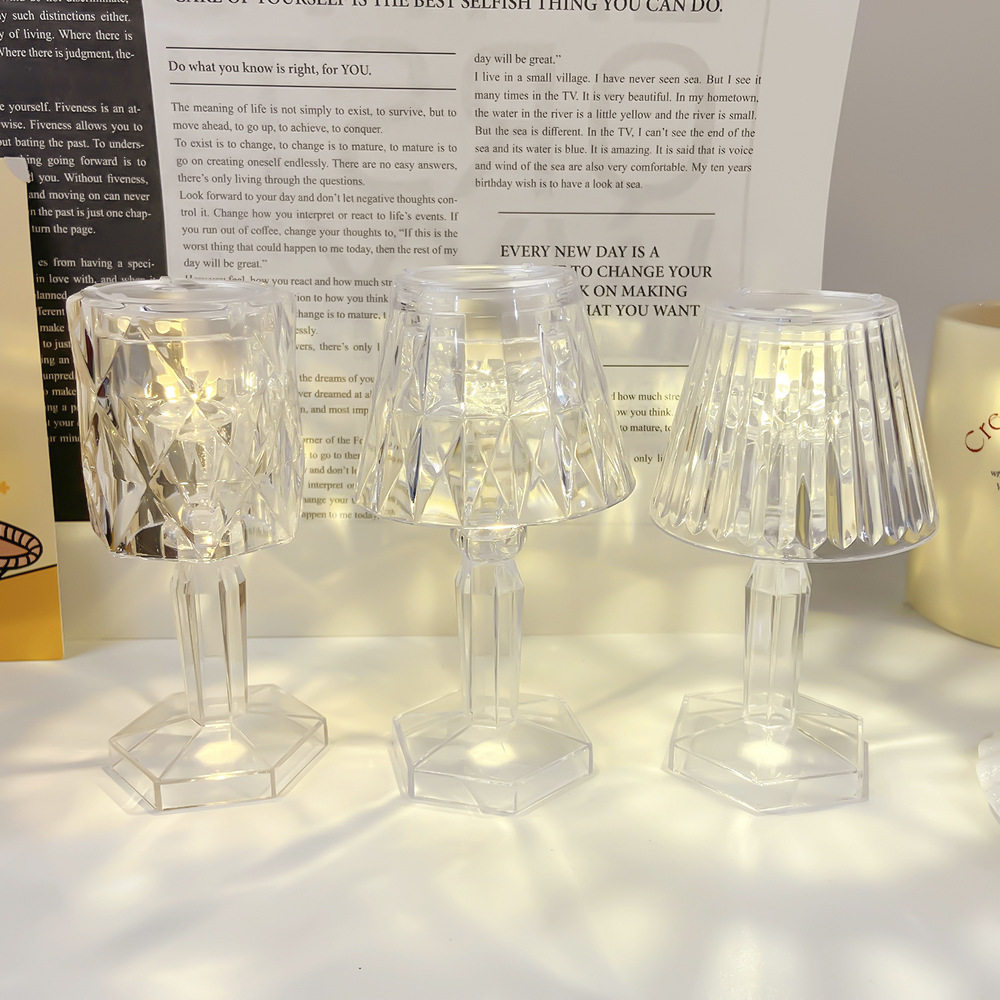 ins风浪漫装饰台灯diy亲子活动小夜灯钻石灯床头创意氛围灯北欧风