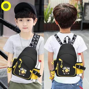 户外旅行儿童春游斜跨包小背包女童单肩包男童胸包小学生双肩包潮