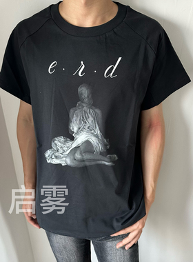 ERD忧郁的富二代24ss蒙面女孩短袖坎肩T恤男女款美式高街复古休闲