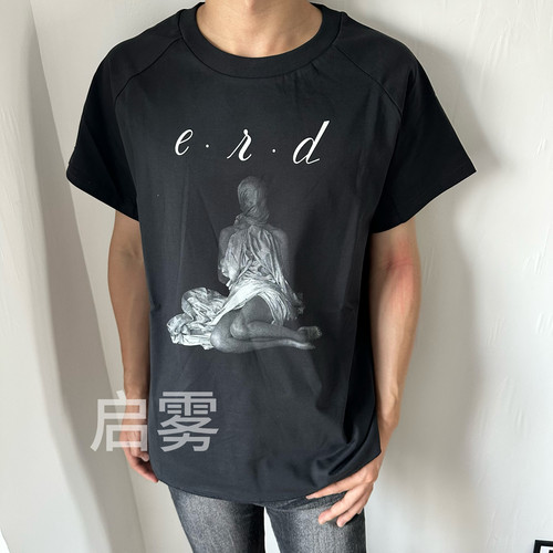 ERD忧郁的富二代24ss蒙面女孩短袖坎肩T恤男女款美式高街复古休闲