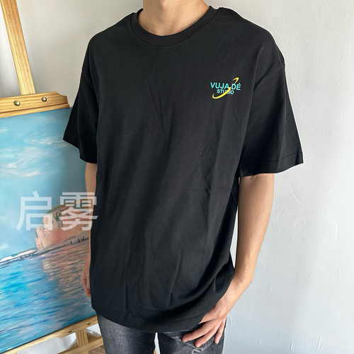 Vujade VD003印花标语字母复古cleanfit男女情侣短袖简约百搭T恤