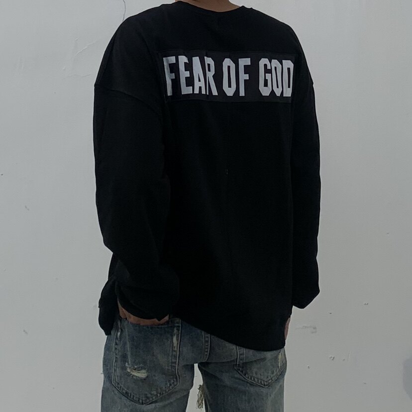 fear of god 第五季圆领fog贴布卫衣高街复古宽松休闲男女情侣款