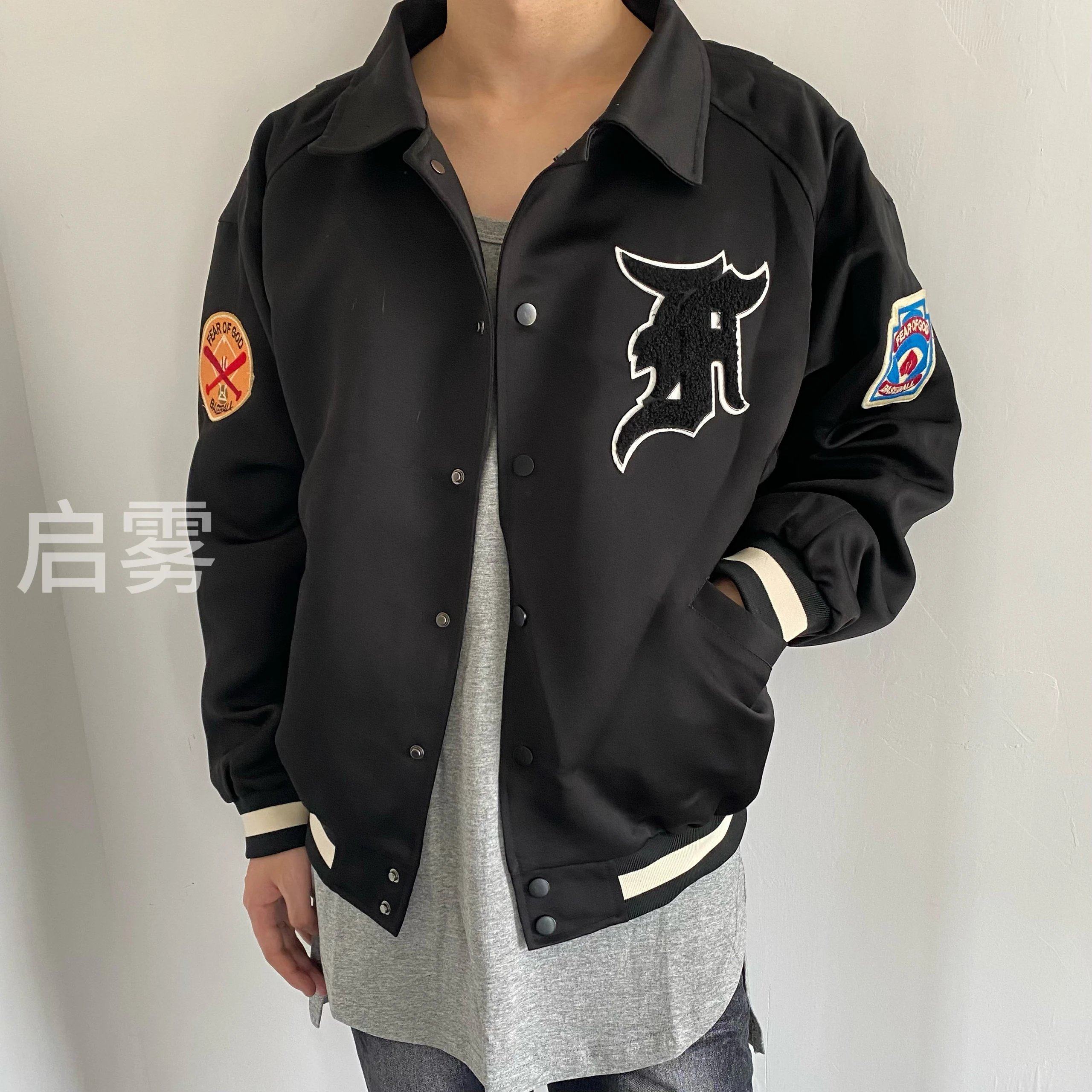 正确版老OG第五季勋章夹克金线比伯同款刺绣棒球服高街外套男女款图片