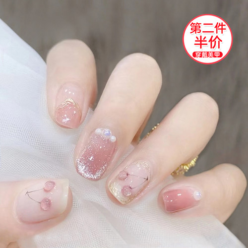 夏天爆款儿童美甲穿戴甲指甲贴片