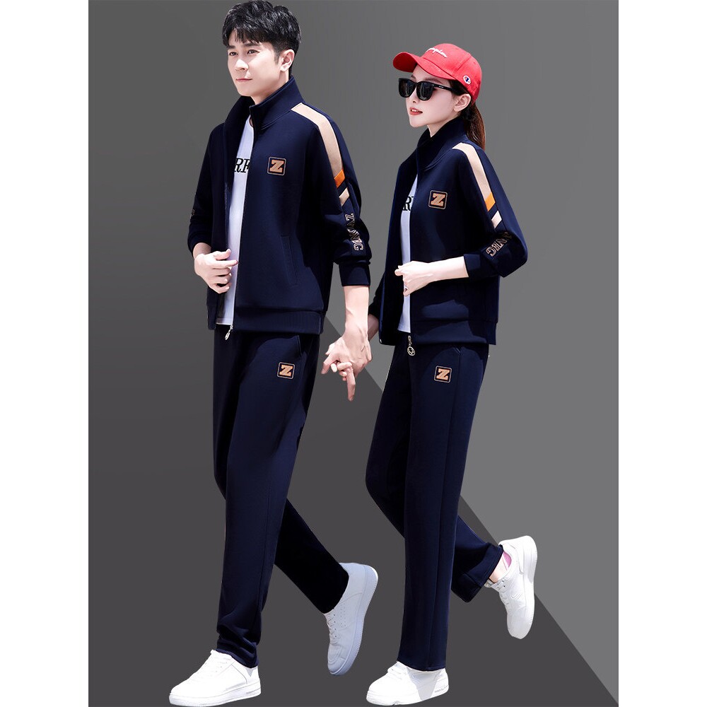 运动套装男春秋2026新款时尚情侣休闲运动服秋冬加绒两件套女卫衣