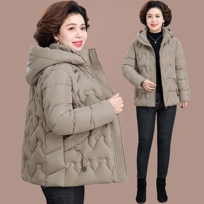 中年棉袄女款2025新款妈妈冬装羽绒棉服外套洋气贵夫人秋冬季棉衣