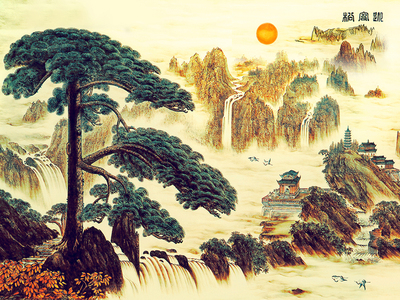 流水生财海报制作寝室装饰贴画