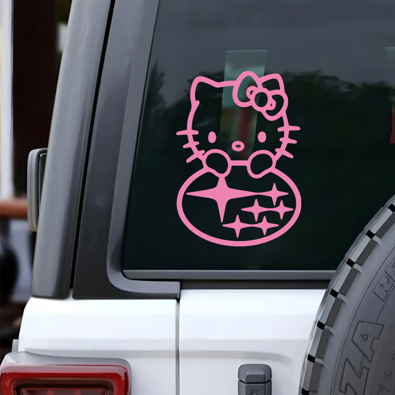 HelloKitty与星相伴萌趣车窗贴