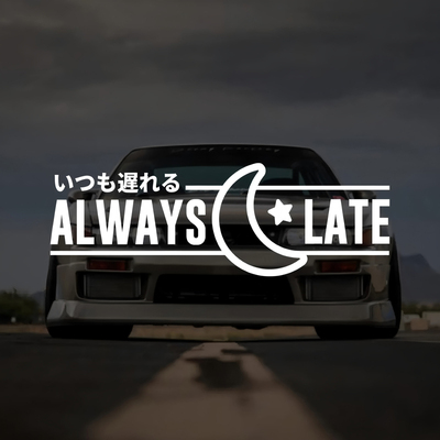 JDM风ALWAYSLATE月亮星星装饰贴