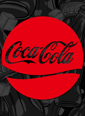 可口可乐圆型标个性创意车贴划痕遮挡电动摩托车贴纸车身镂刻贴纸