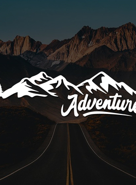 “Adventure” 山峦树影汽车贴纸为爱车注入探险灵魂车窗车身全贴